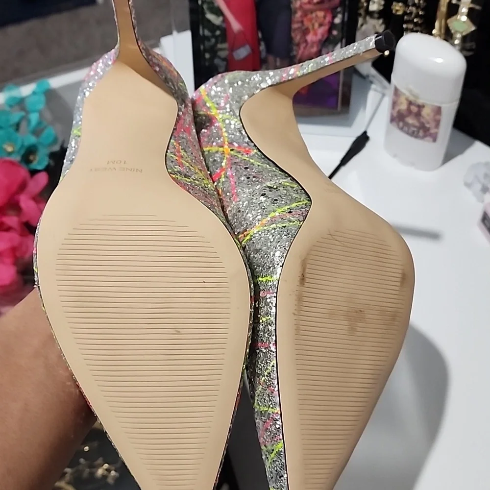 Nine west heels sz 10 - Picture 4 of 6